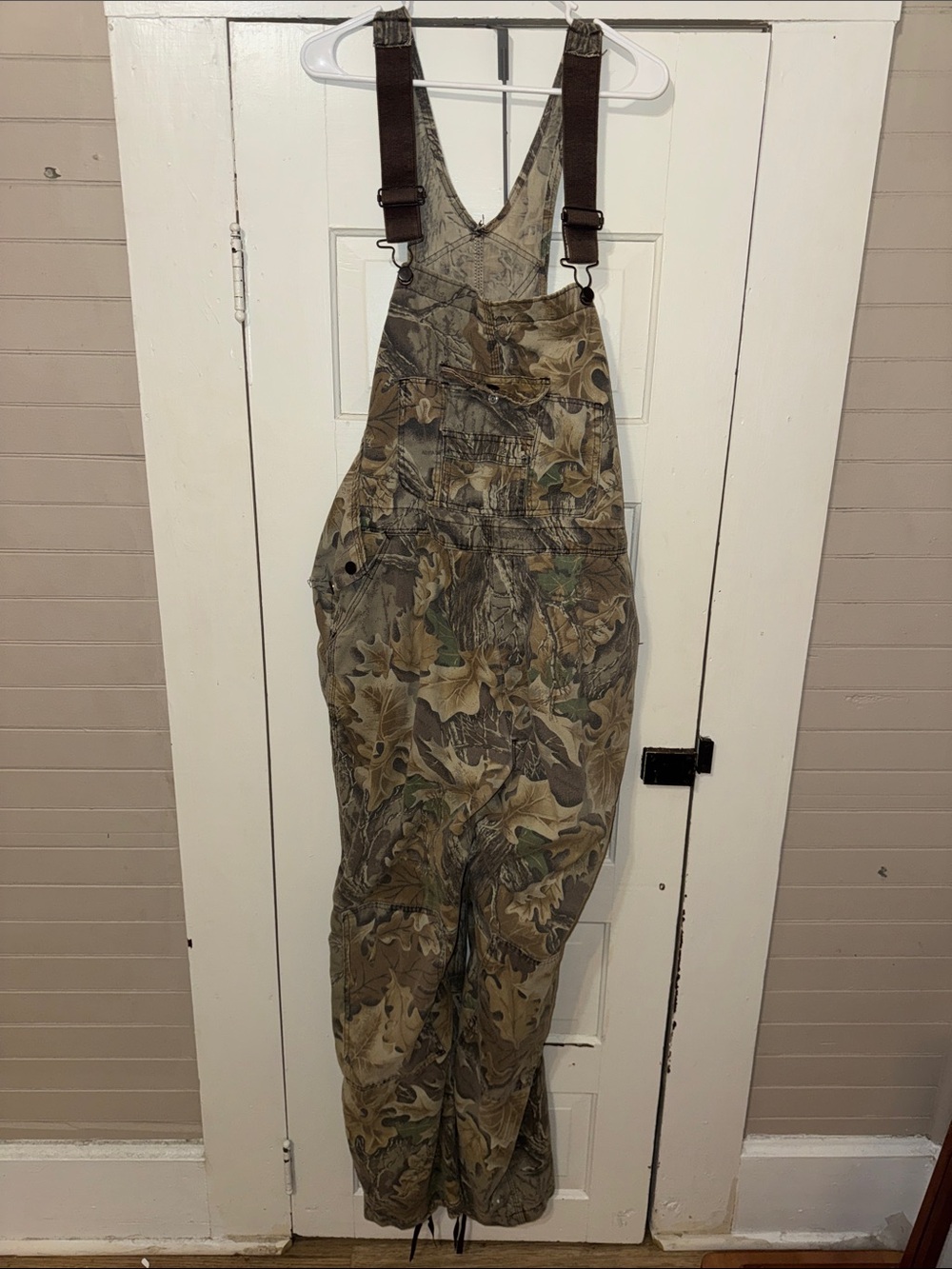 Redhead XL/T Camo Utility Bib Overalls - Brown/Green Vintage